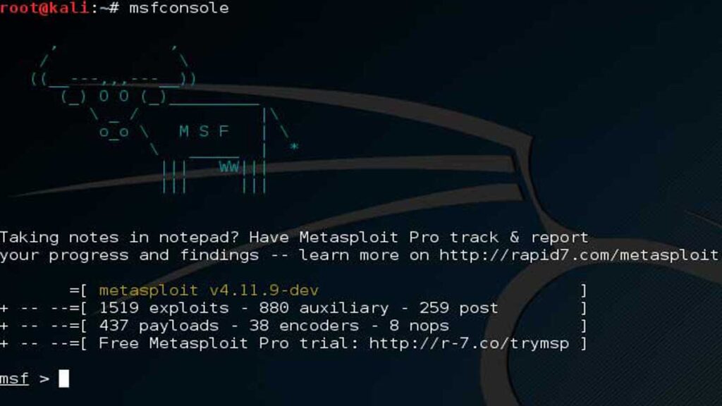 Start with metasploit framework