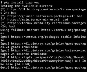 installation of tigervnc on termux