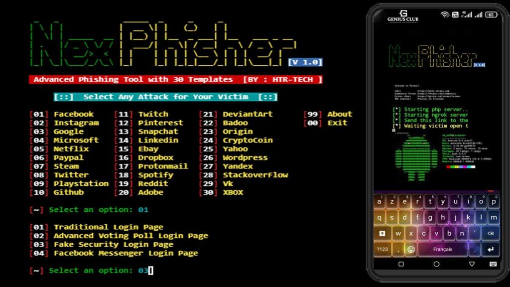 nexphisher best termux hacking tool