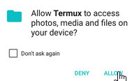 allow storage termux