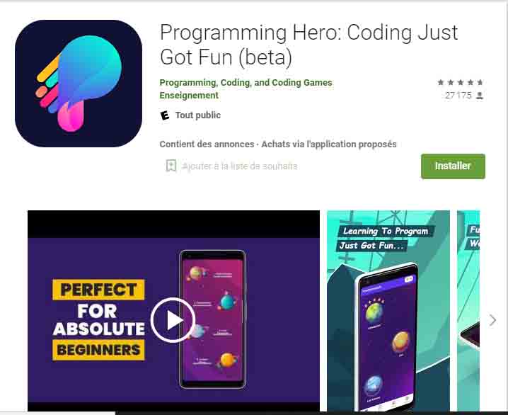 programming hero android app