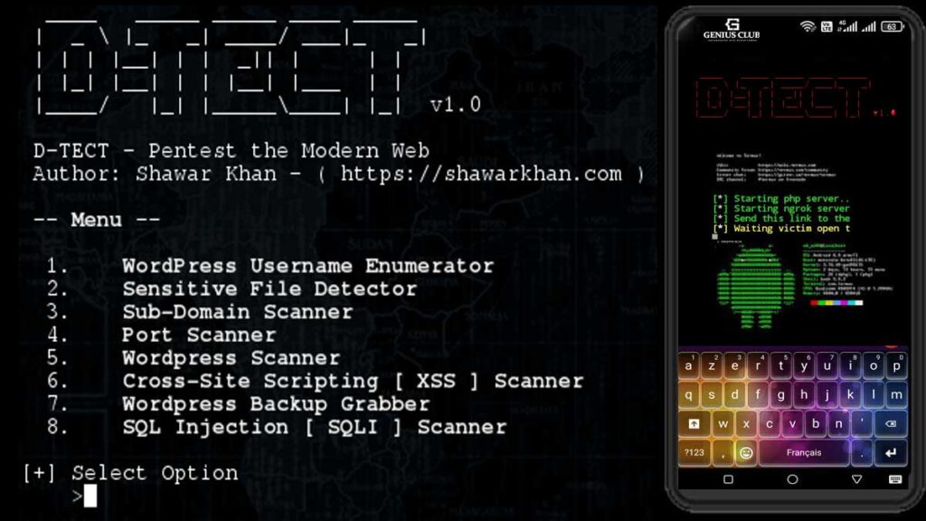 D-TECT termux tool for penetration tester