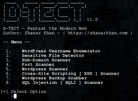 D-TECT termux tool for penetration tester