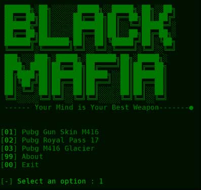 Black Mafia termux tool for phishing