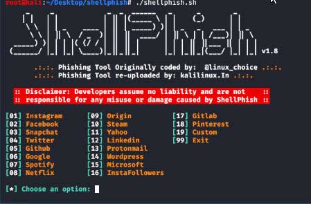 shellphish kali linux