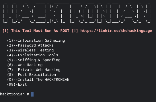 hacktronian all in one termux tool