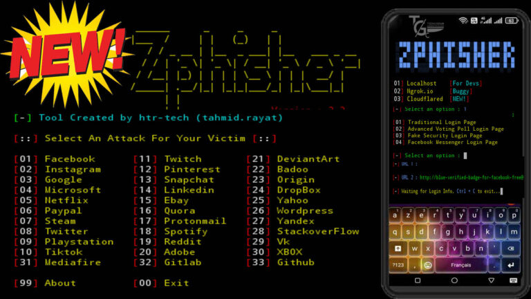 what's new in zphisher tool